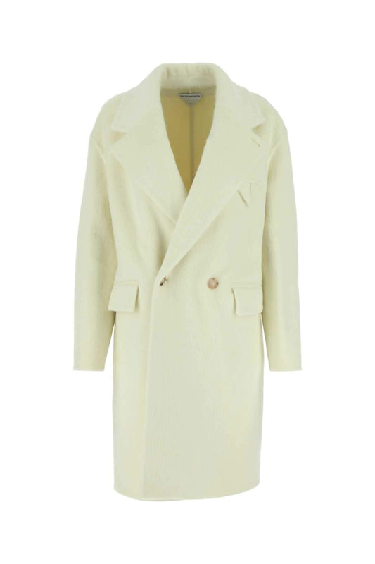Bottega Veneta Women Ivory Wool Blend Coat