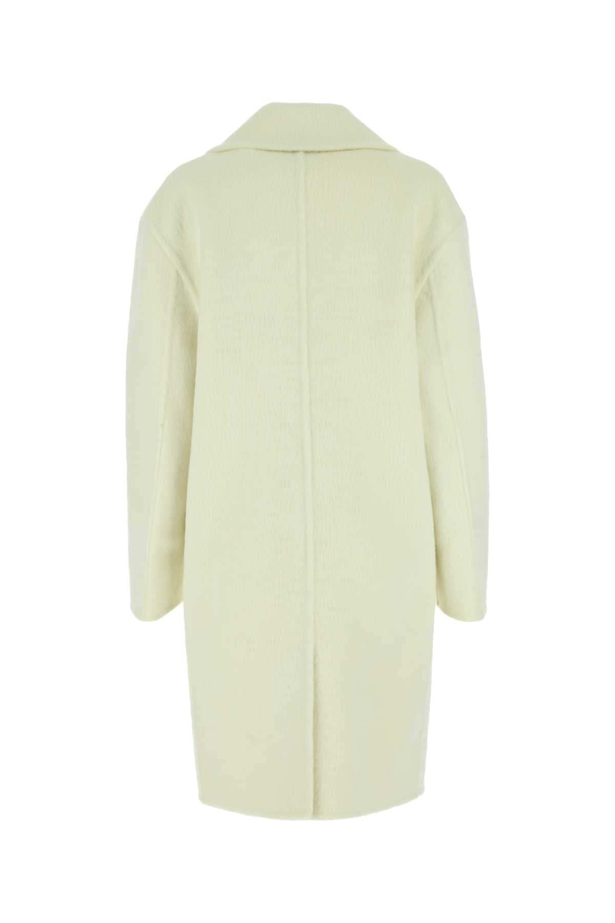 Bottega Veneta Women Ivory Wool Blend Coat