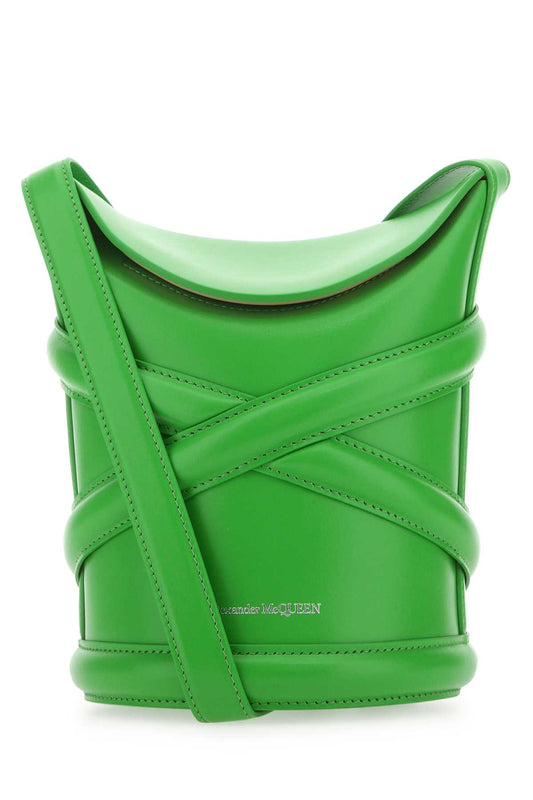 Alexander Mcqueen Women Grass Green The Curve Bucket Hat