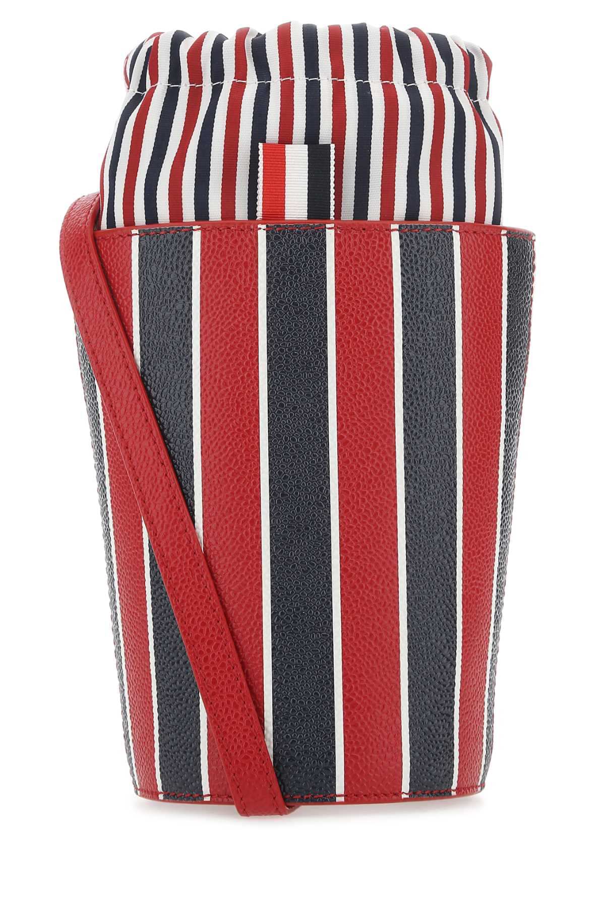 Thom Browne Women Printed Leather Mini Bucket Bag