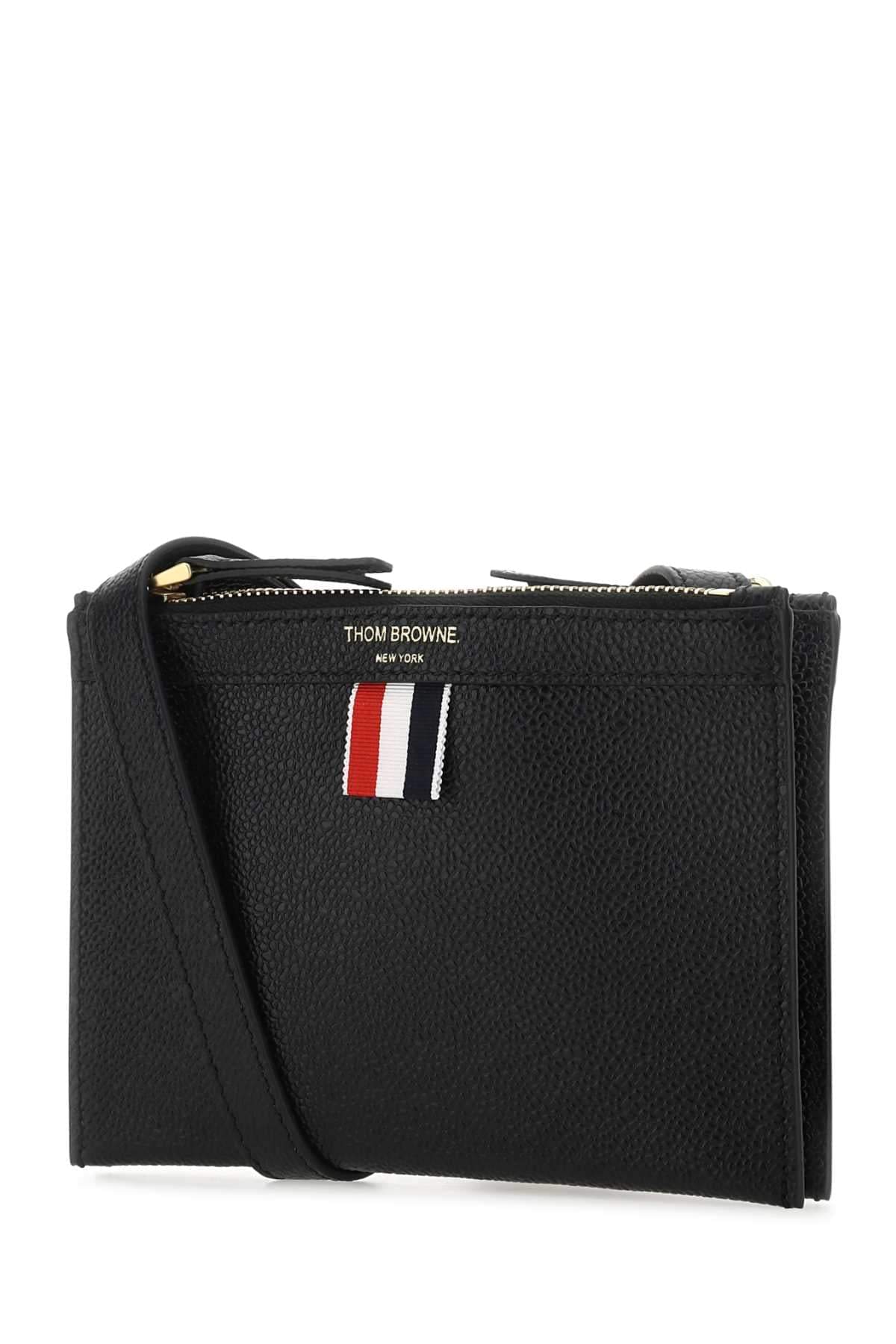 Thom Browne Women Black Leather Mini Document Holder
