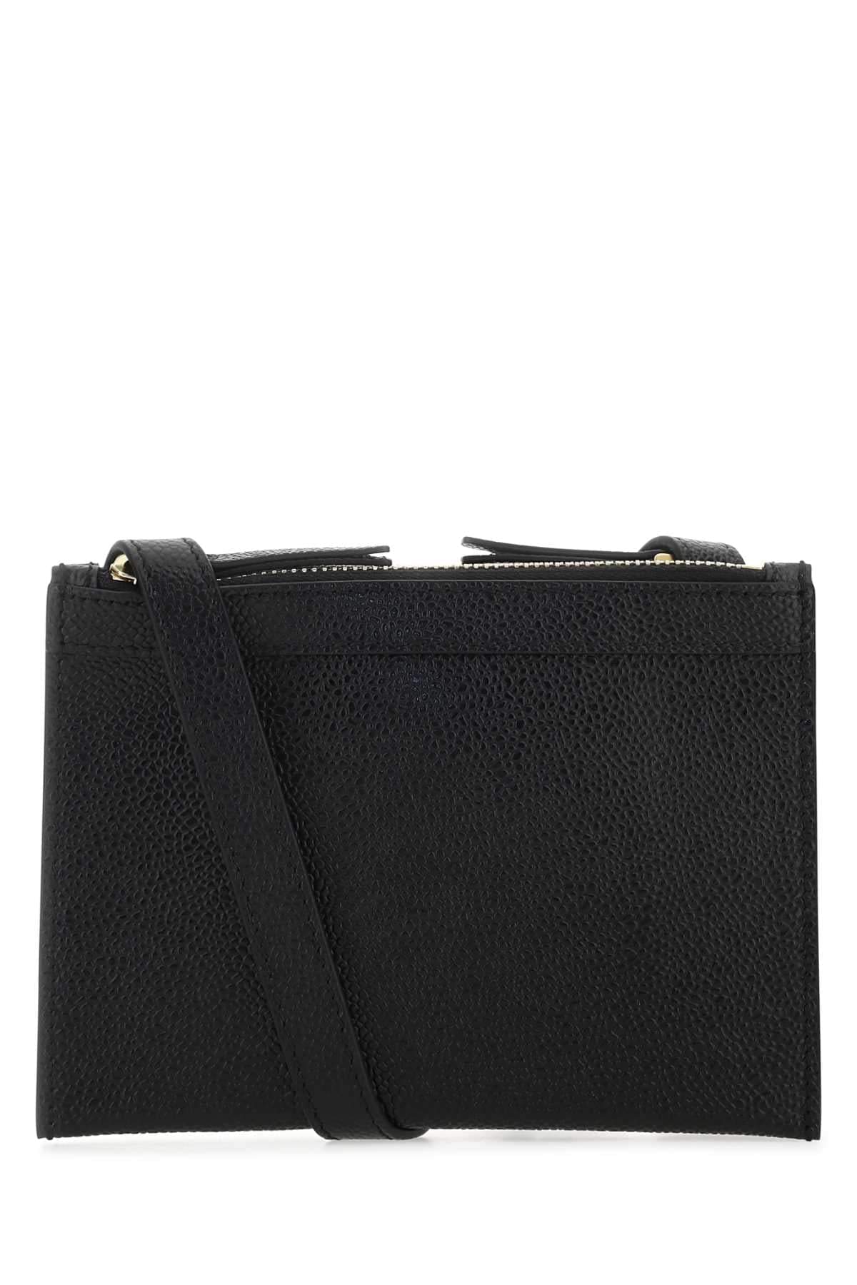 Thom Browne Women Black Leather Mini Document Holder