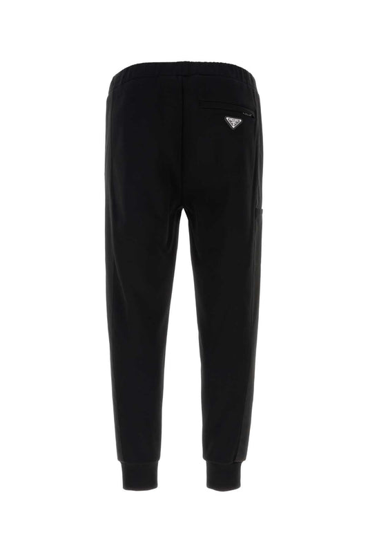 Prada Men Black Cotton Blend Joggers