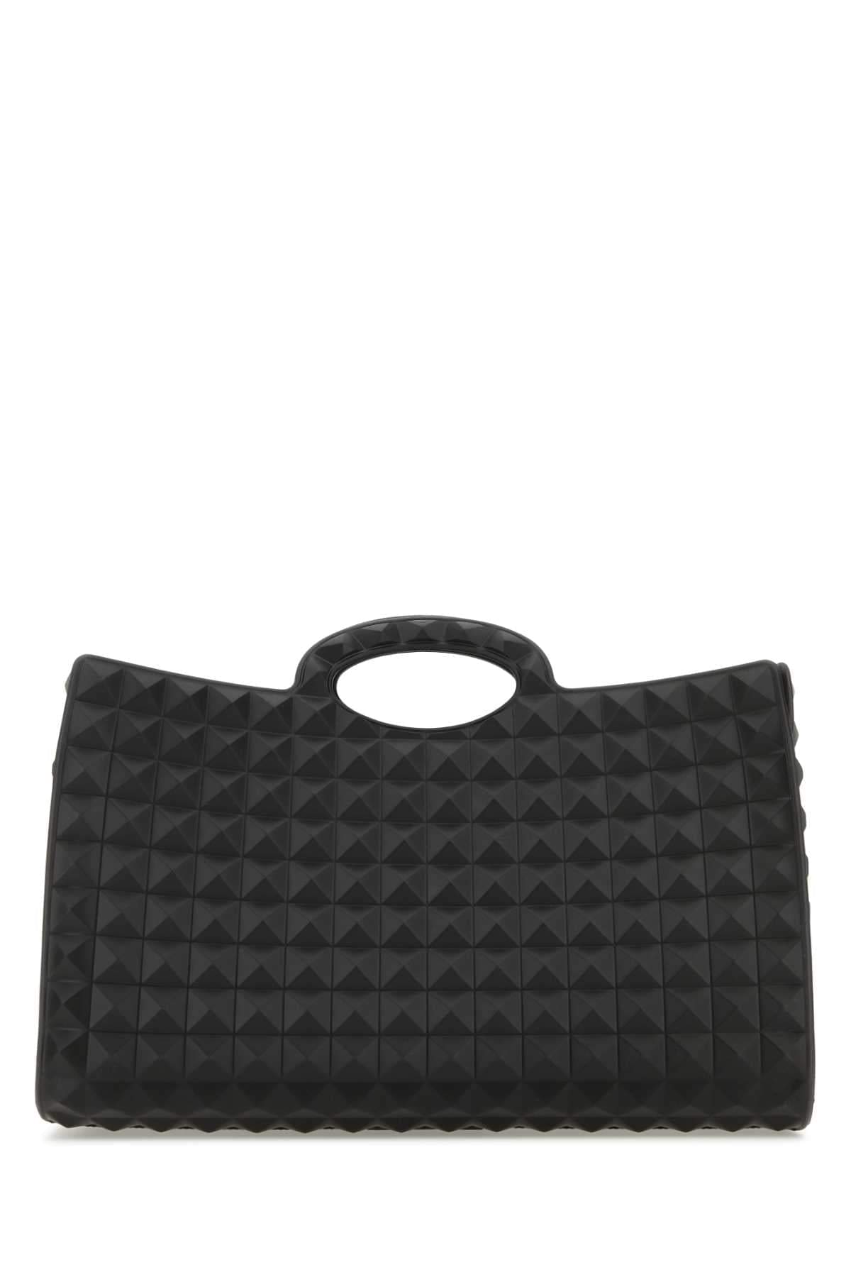 Valentino Garavani Men Black Rubber Le Troisiã¨Me Shopping Bag