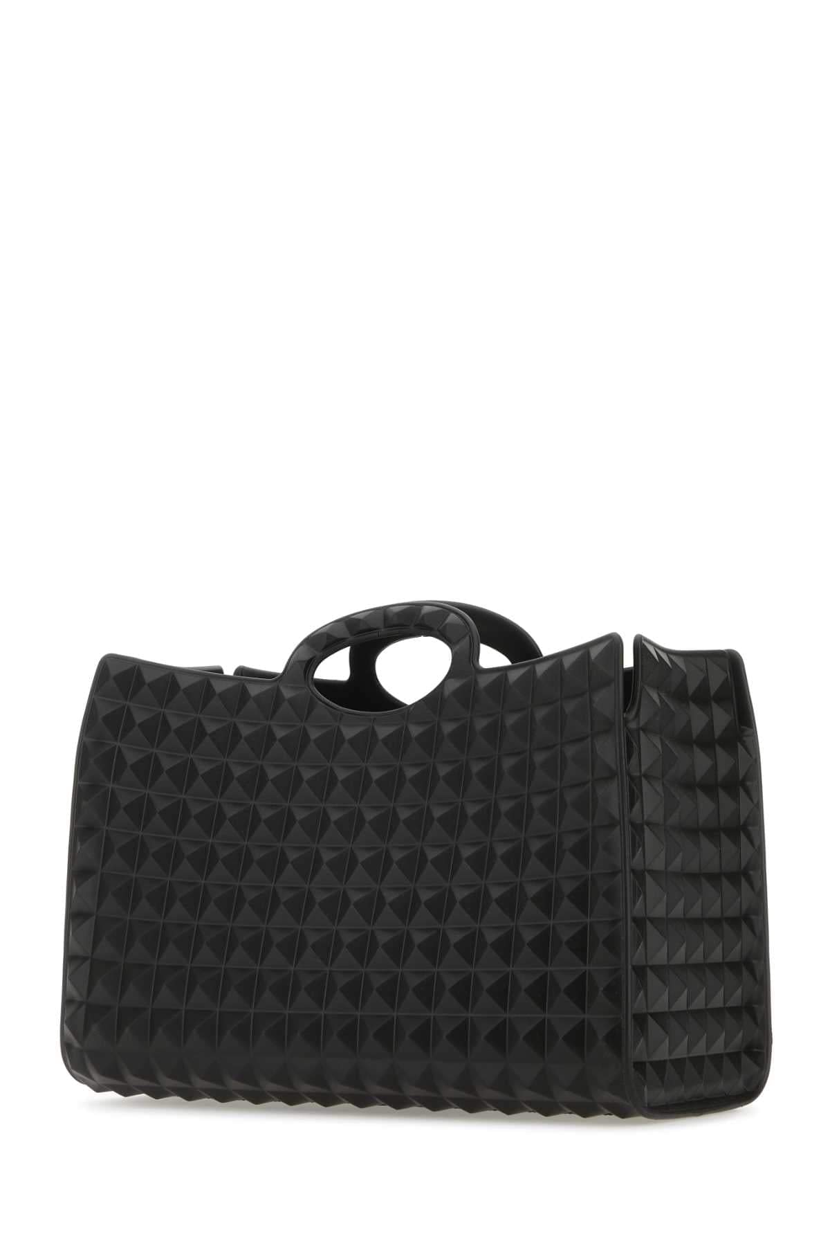 Valentino Garavani Men Black Rubber Le Troisiã¨Me Shopping Bag