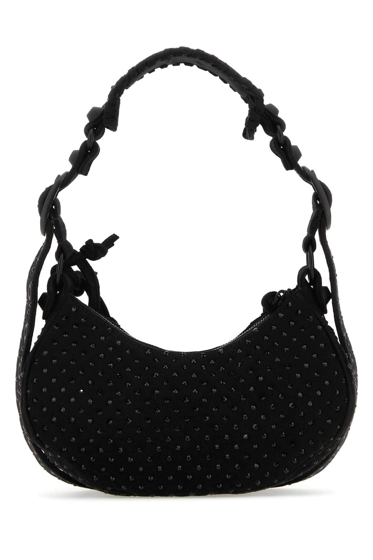 Balenciaga Women Embellished Denim Le Cagole Xs Shoulder Bag
