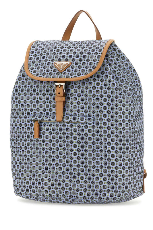 Prada Men Printed Re-Nylon Backpack