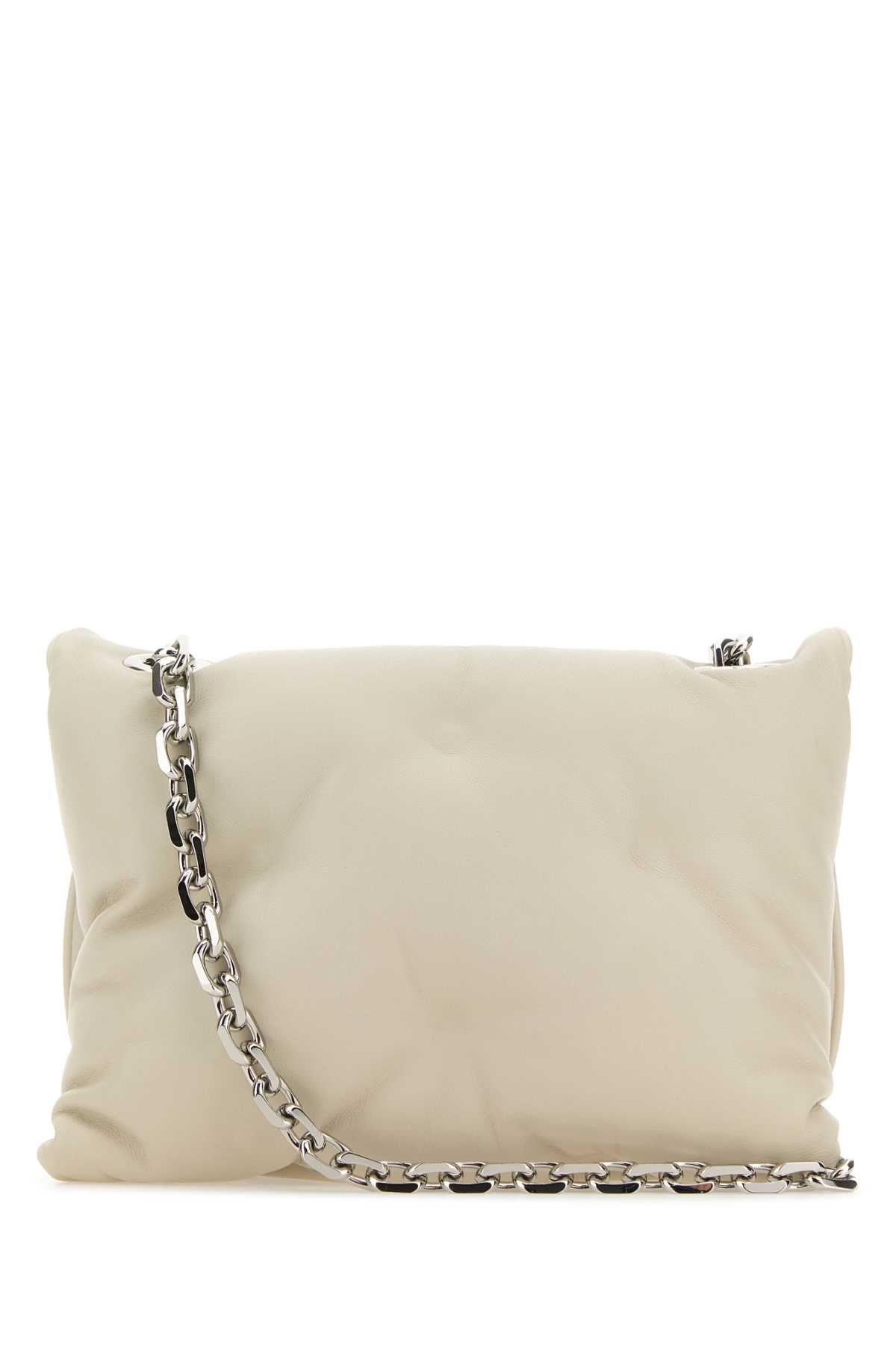 Maison Margiela Women Chalk Nappa Leather Small Glam Slam Flap Crossbody Bag