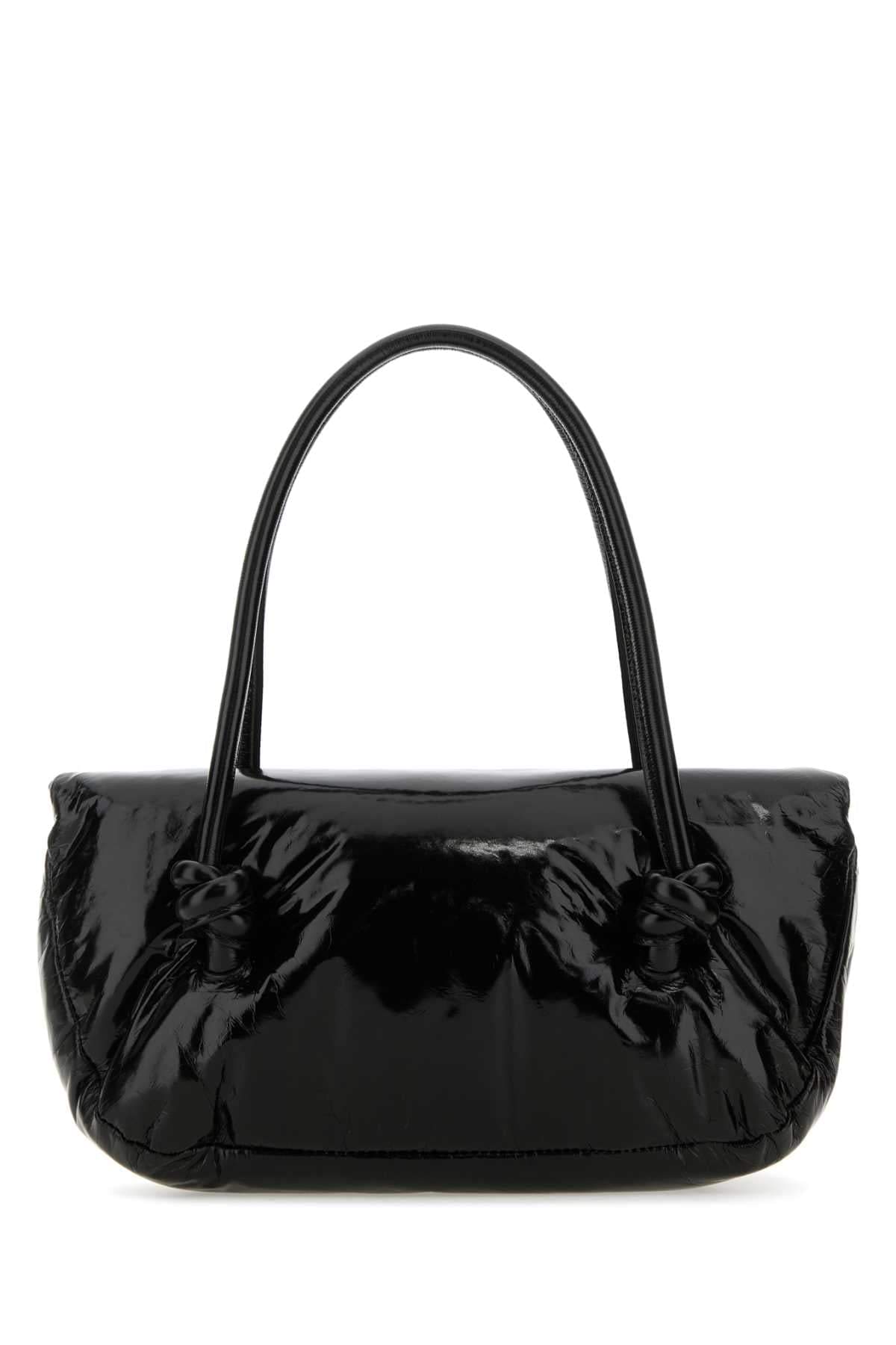 Jil Sander Women Black Leather Small Knot Handle Handbag