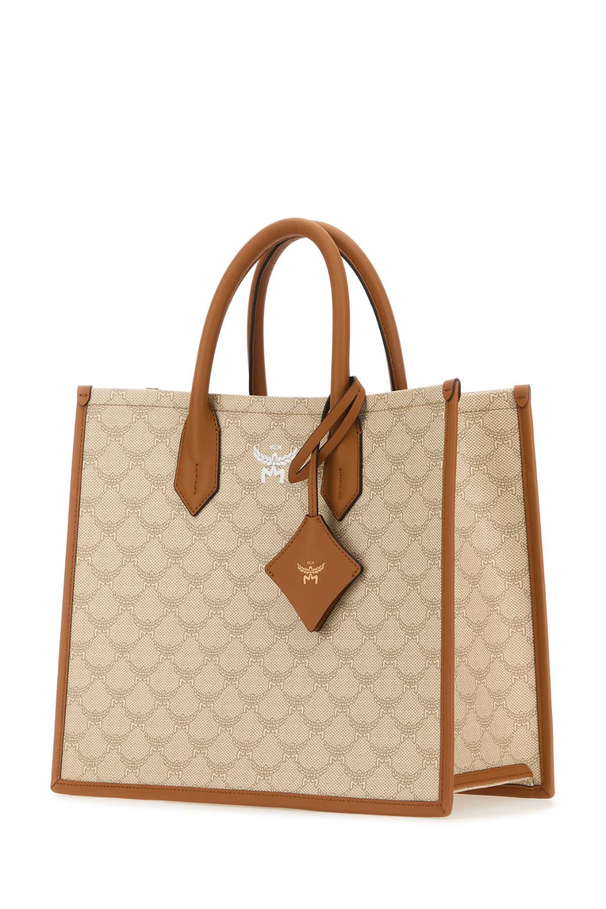 Mcm Women Printed Canvas Himmel Medium Shopping Bag