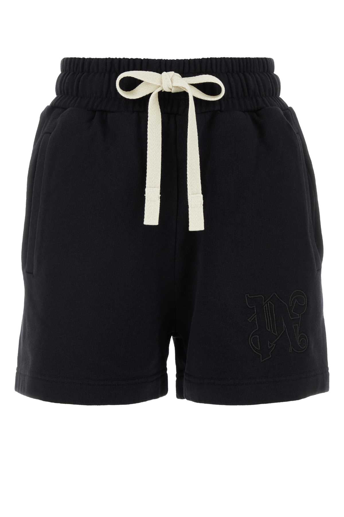Palm Angels Women Black Cotton Shorts