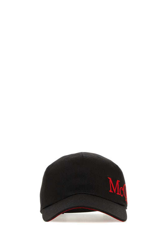 Alexander Mcqueen Men Black Cotton Baseball Hat