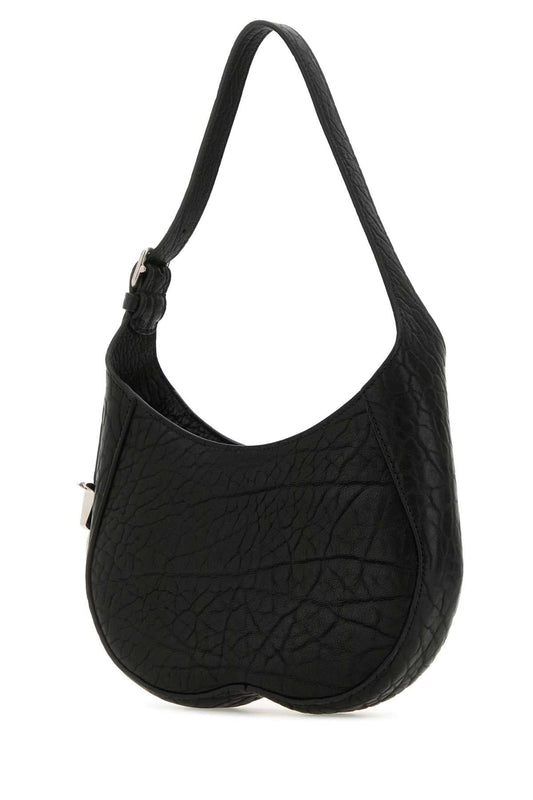 Burberry Women Black Leather Small Chess Shoulder Bag