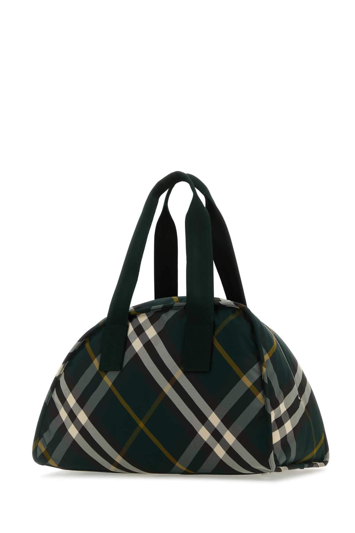 Burberry Men Printed Nylon Shield Travel Bag