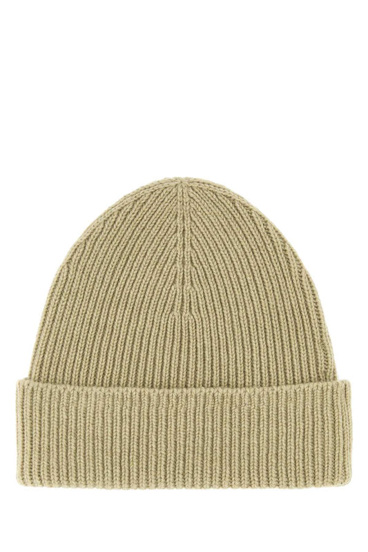 Burberry Women Khaki Cashmere Beanie Hat