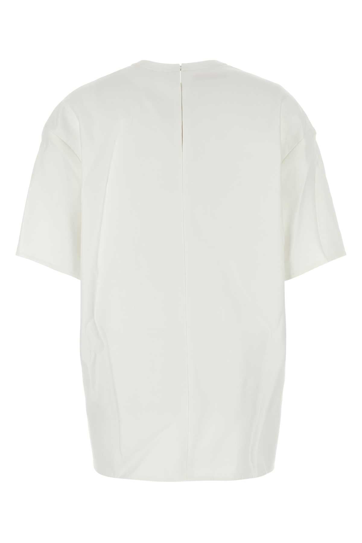 Valentino Garavani Women White Cotton Blend T-Shirt