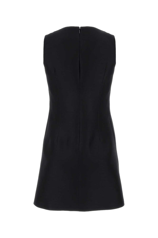 Versace Women Black Twill Mini Dress