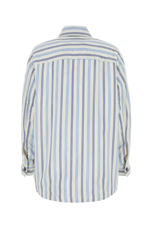 Bottega Veneta Women Embroidered Silk Oversize Padded Shirt