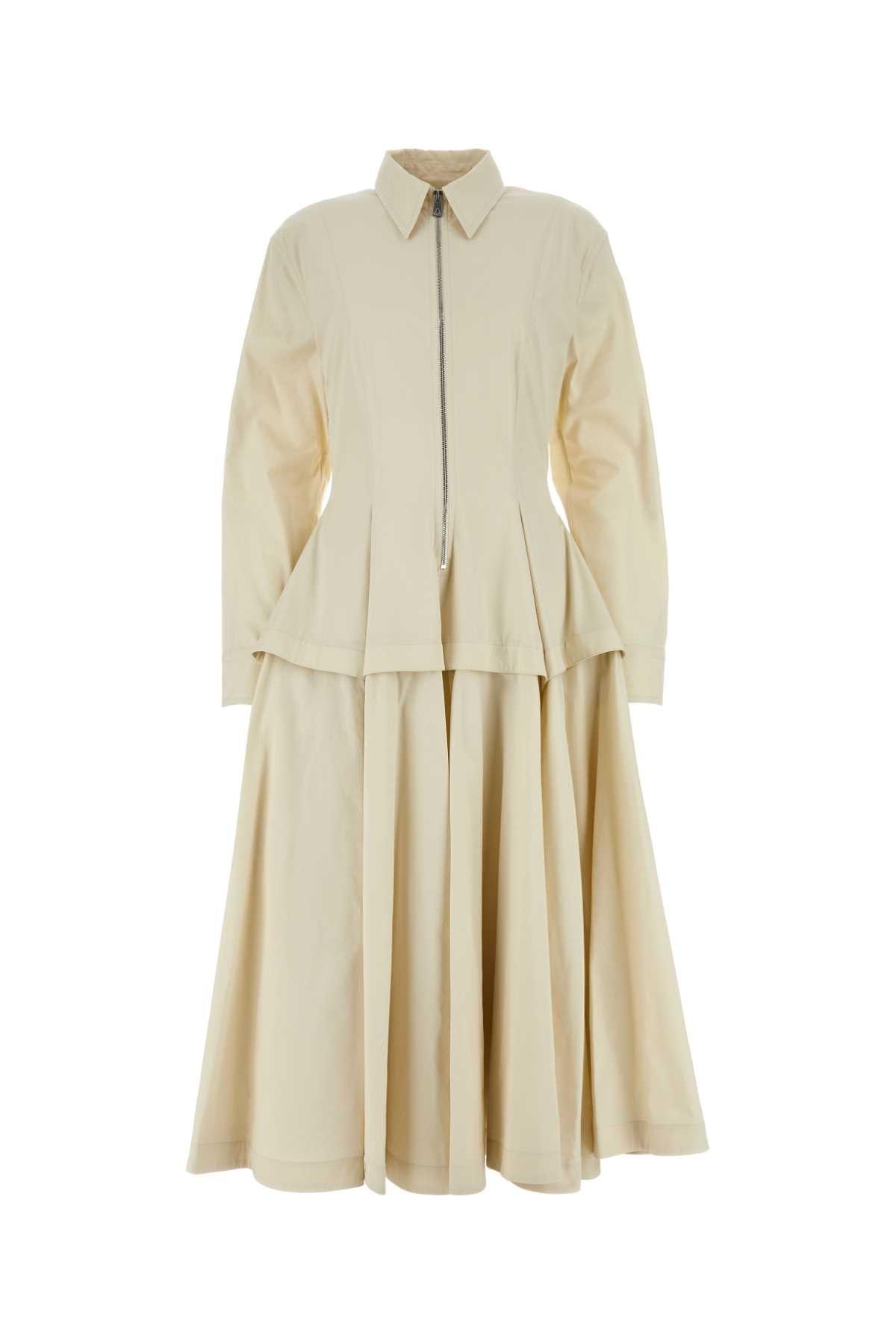 Bottega Veneta Women Sand Cotton Blend Shirt Dress