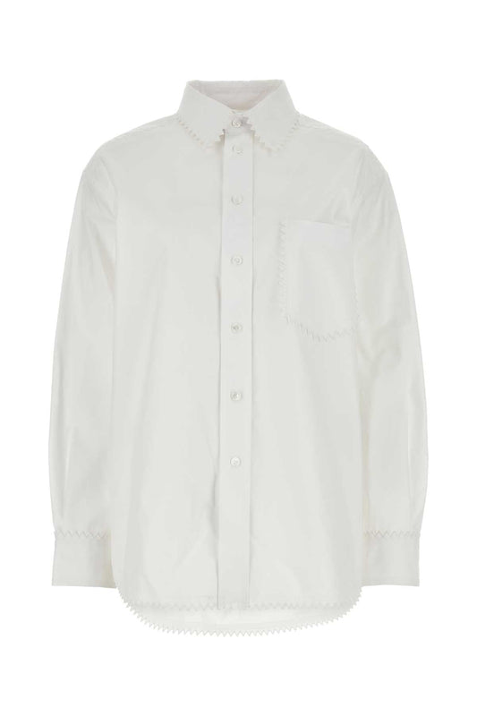 Bottega Veneta Women White Oxford Shirt