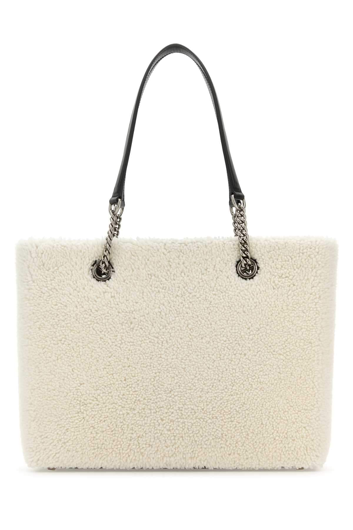 Balenciaga Women White Shearling Duty Free M Handbag