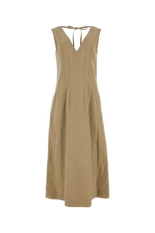 Bottega Veneta Women Cappuccino Cotton Blend Dress
