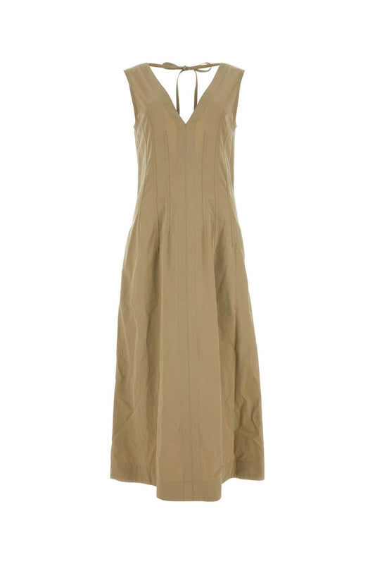 Bottega Veneta Women Cappuccino Cotton Blend Dress