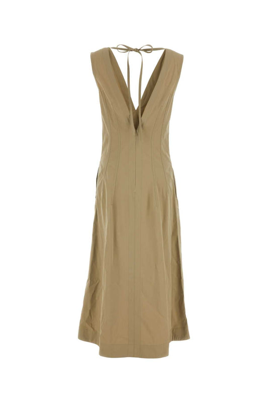 Bottega Veneta Women Cappuccino Cotton Blend Dress