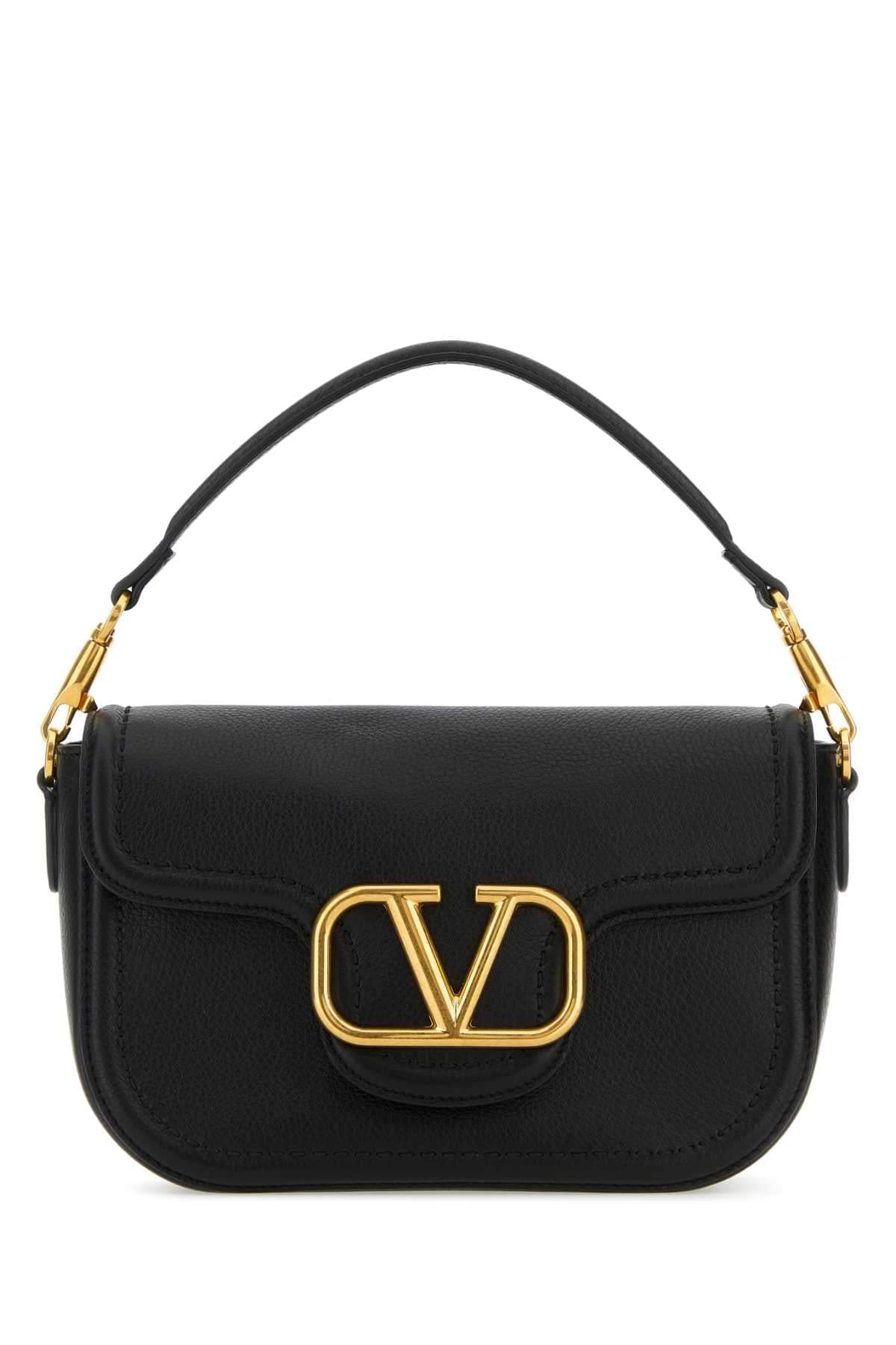 Valentino Garavani Women Black Leather Alltime Shoulder Bag