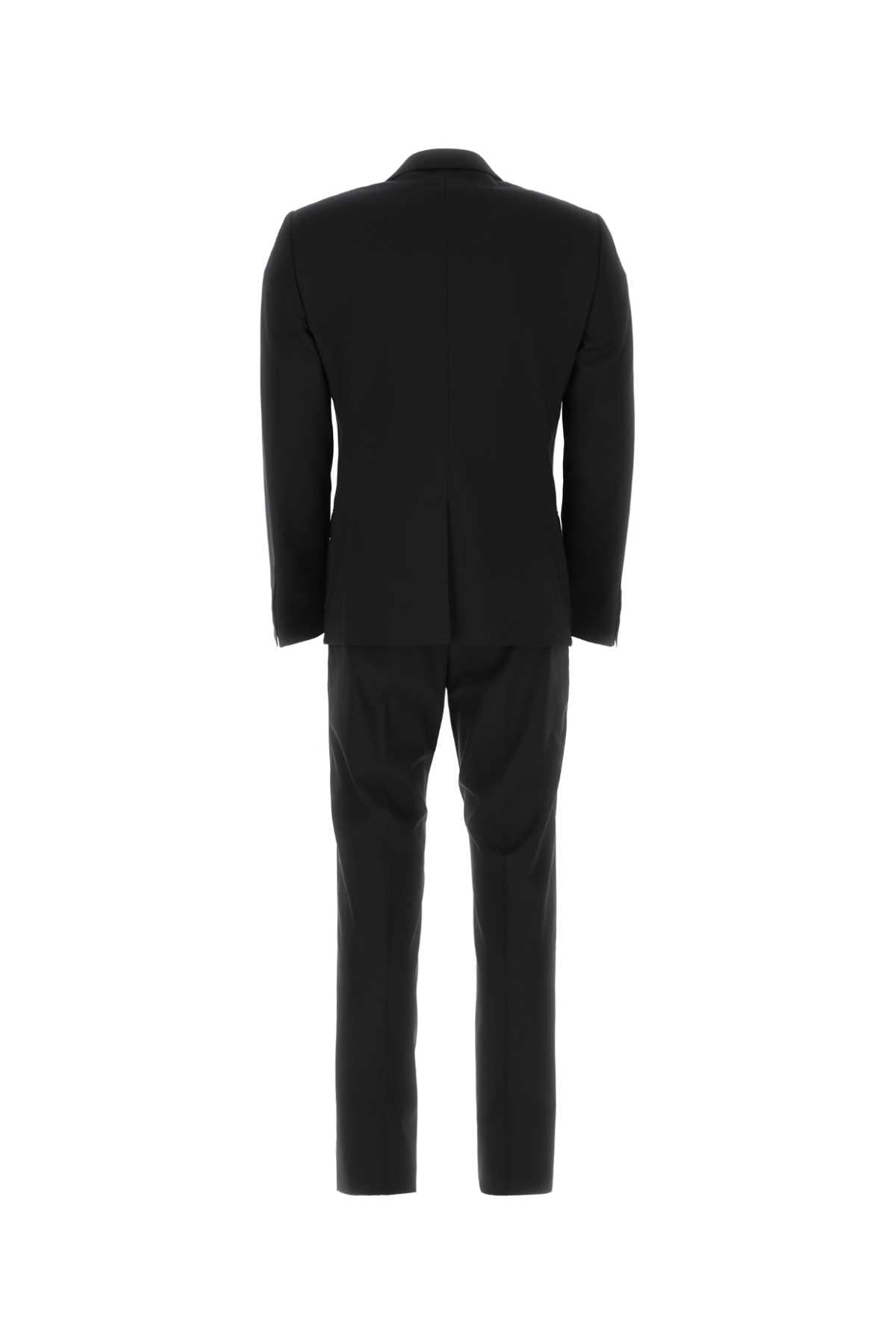 Dolce & Gabbana Men Black Stretch Wool Tuxedo