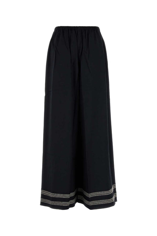 Bode Women Black Viscose Mathilde Wide-Leg
