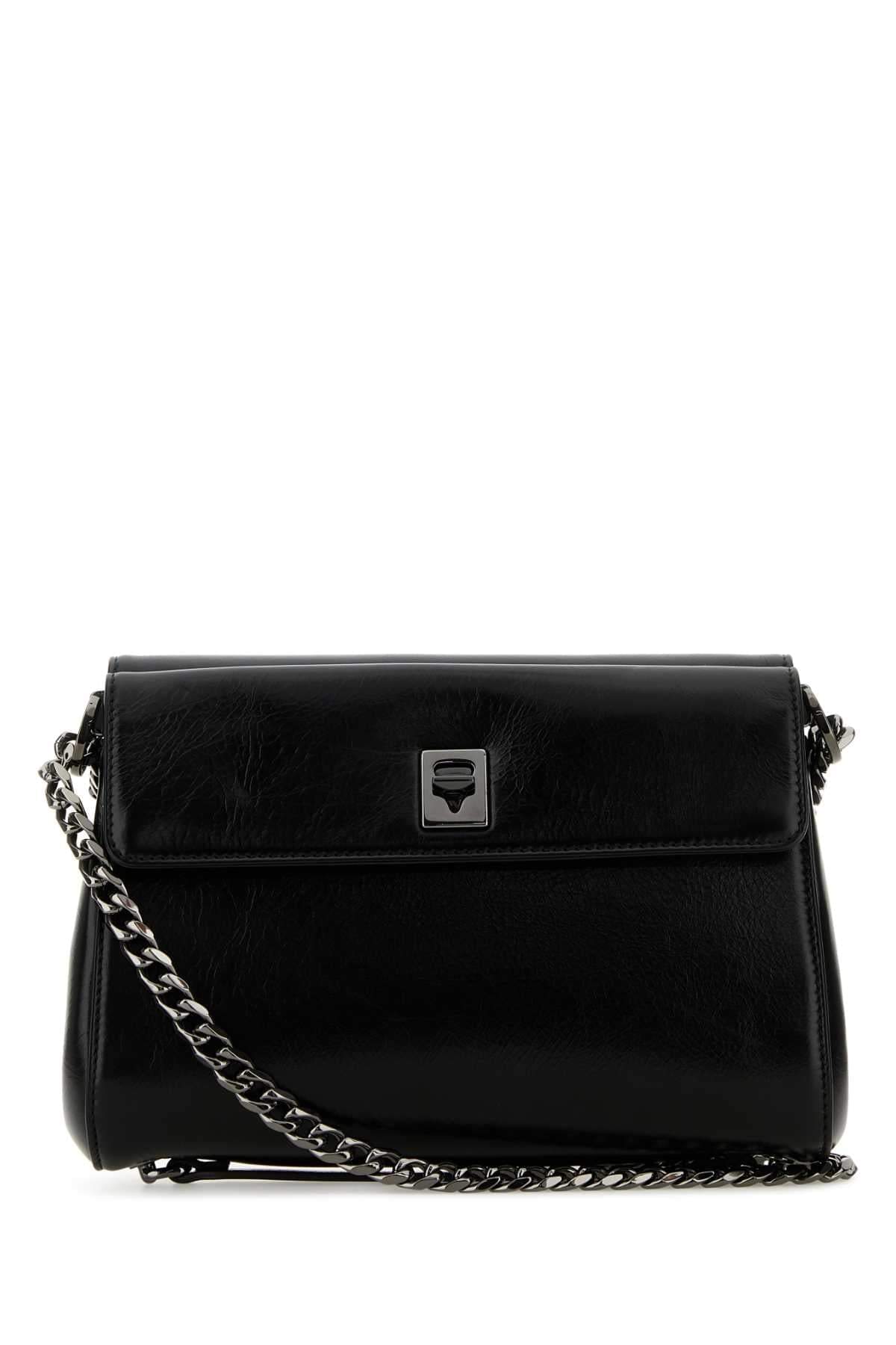 Valentino Garavani Women Black Leather Vlogo Shoulder