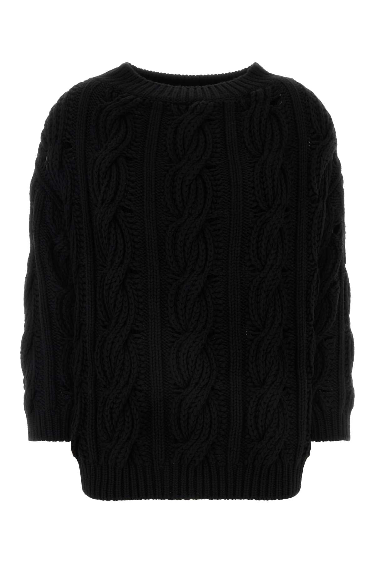 Valentino Garavani Women Black Wool Sweater