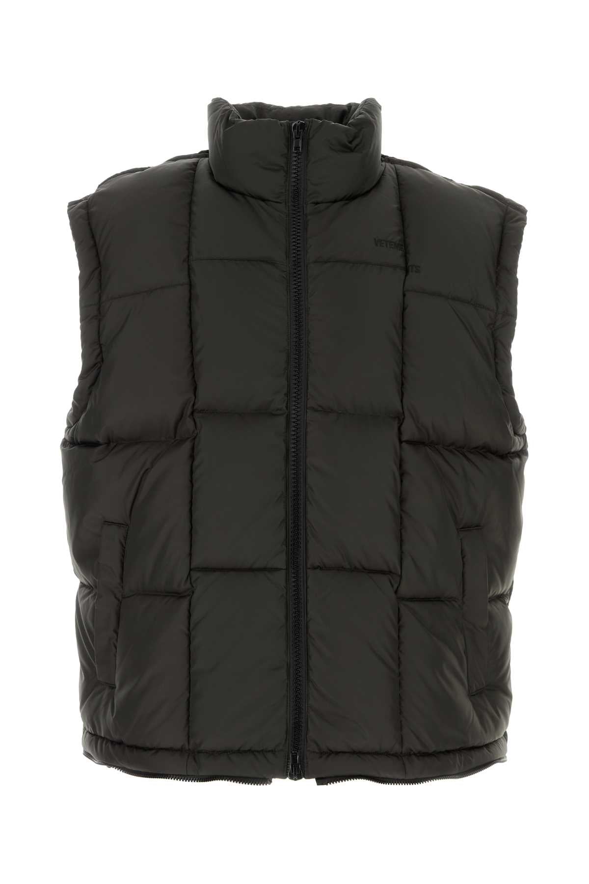 Vetements Men Dark Brown Polyester Down Jacket