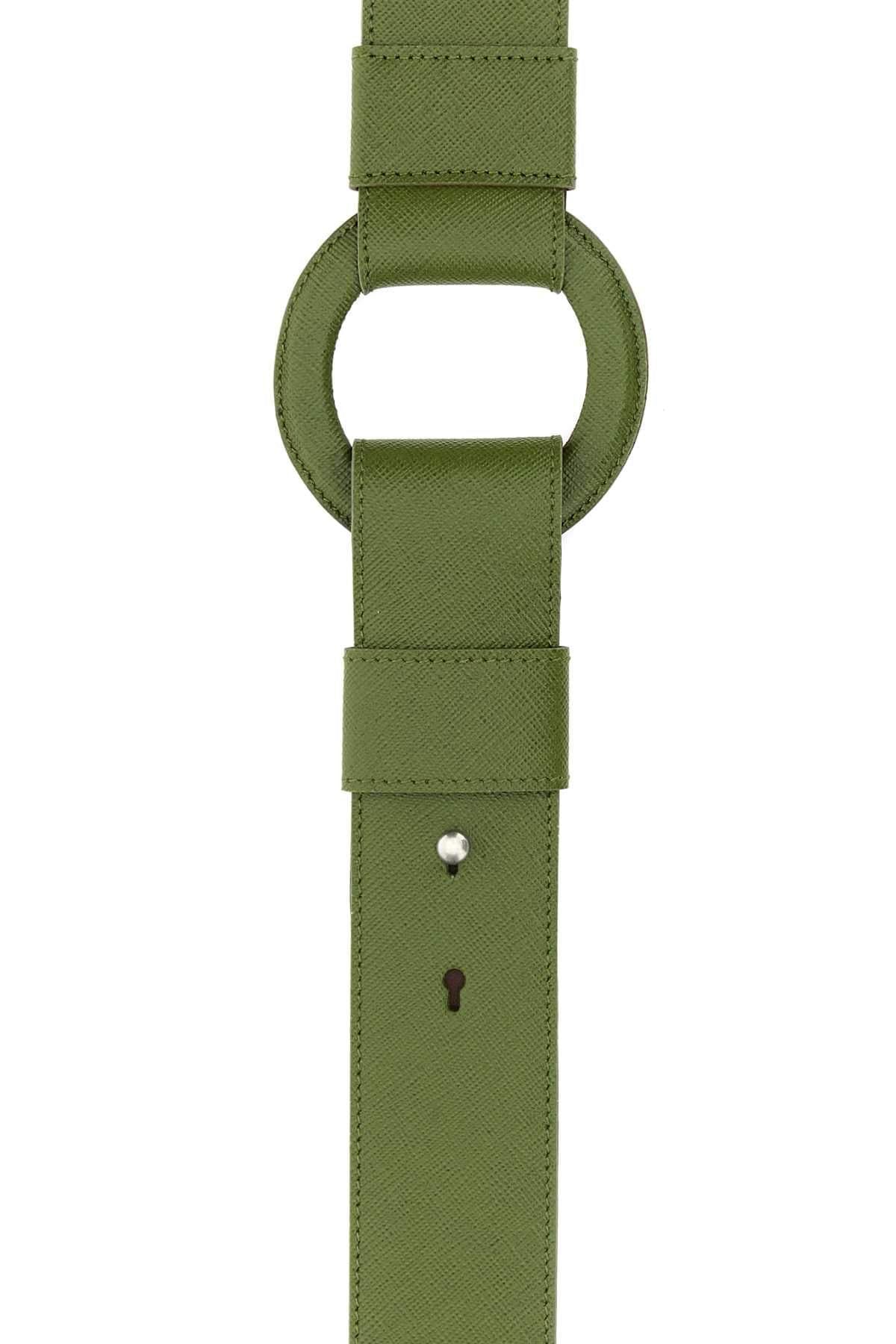 Prada Men Pistachio Green Leather Shoulder Strap
