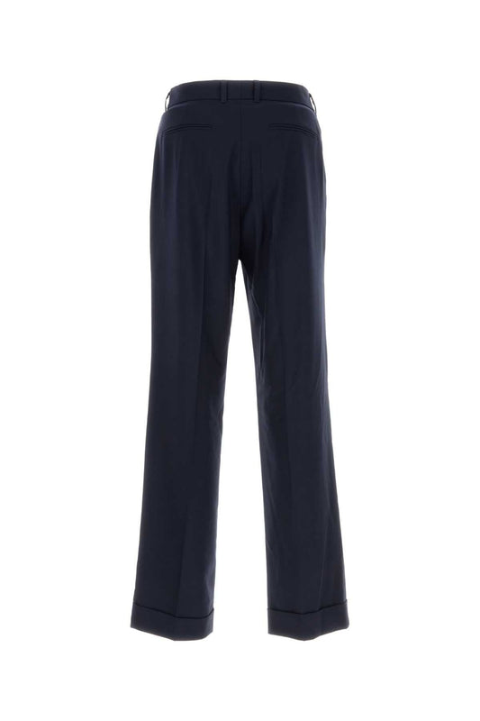 Casablanca Men Navy Blue Wool Pant