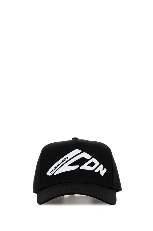 Dsquared Women Black Cotton Baseball Cap