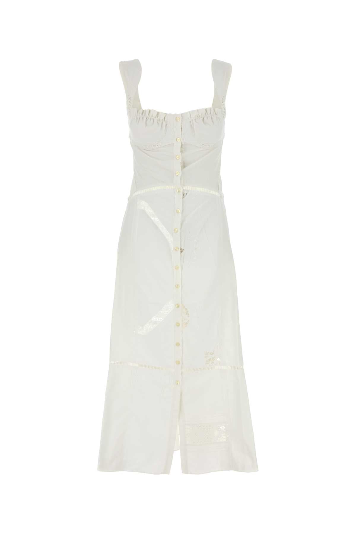 Marine Serre Women White Cotton Dress