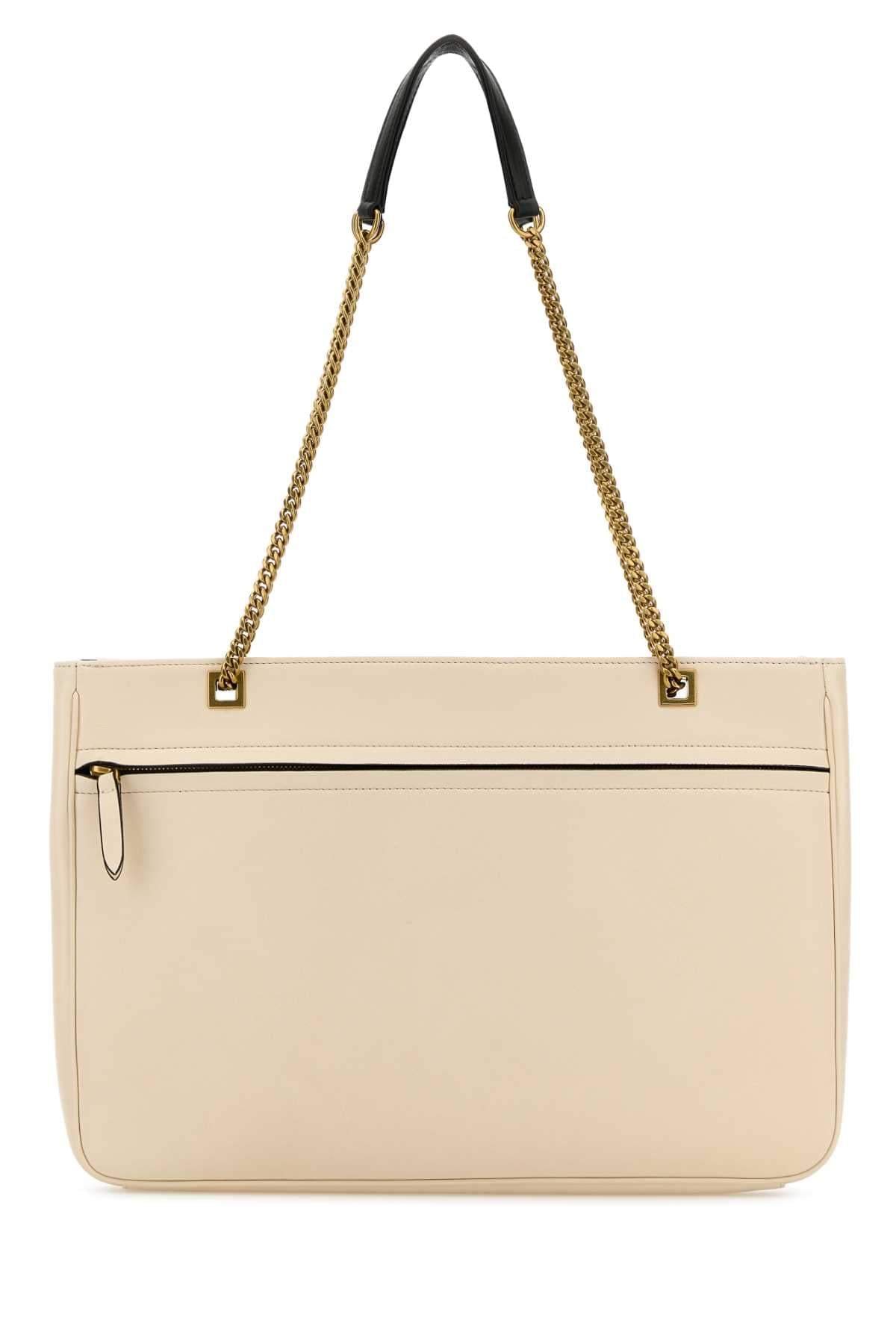 Valentino Garavani Women Sand Leather Medium Viva Superstar Shopping Bag
