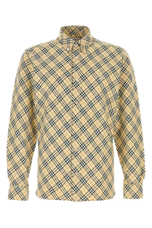 Burberry Men Embroidered Cotton Shirt