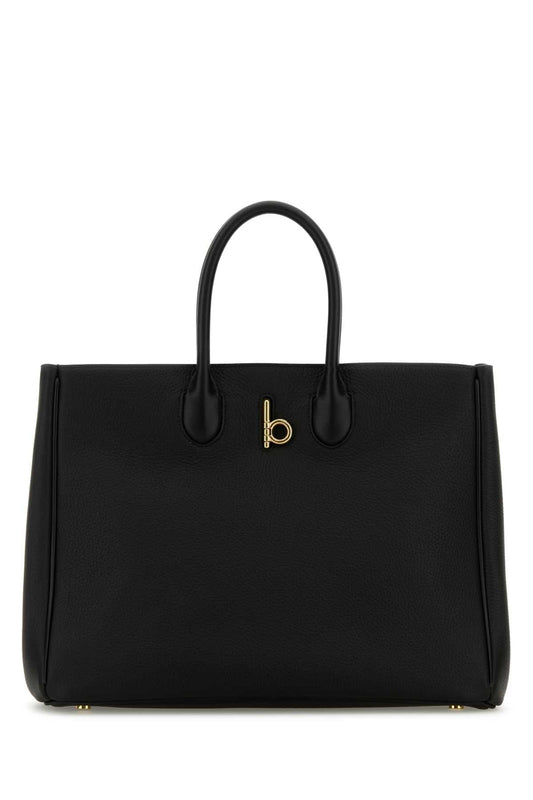 Burberry Women Black Leather Medium Rocking Horse Handbag