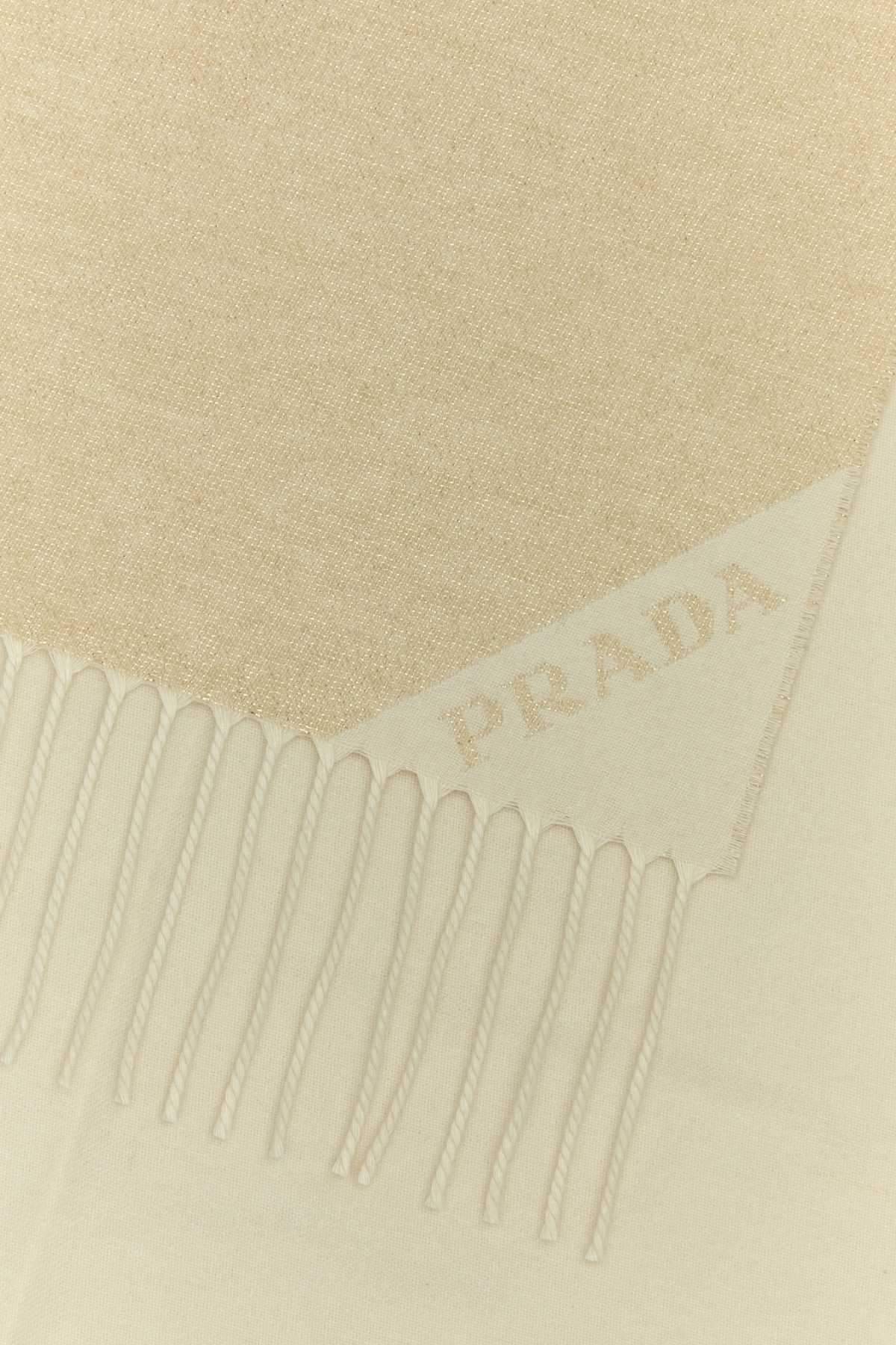 Prada Women Sand Silk Blend Scarf