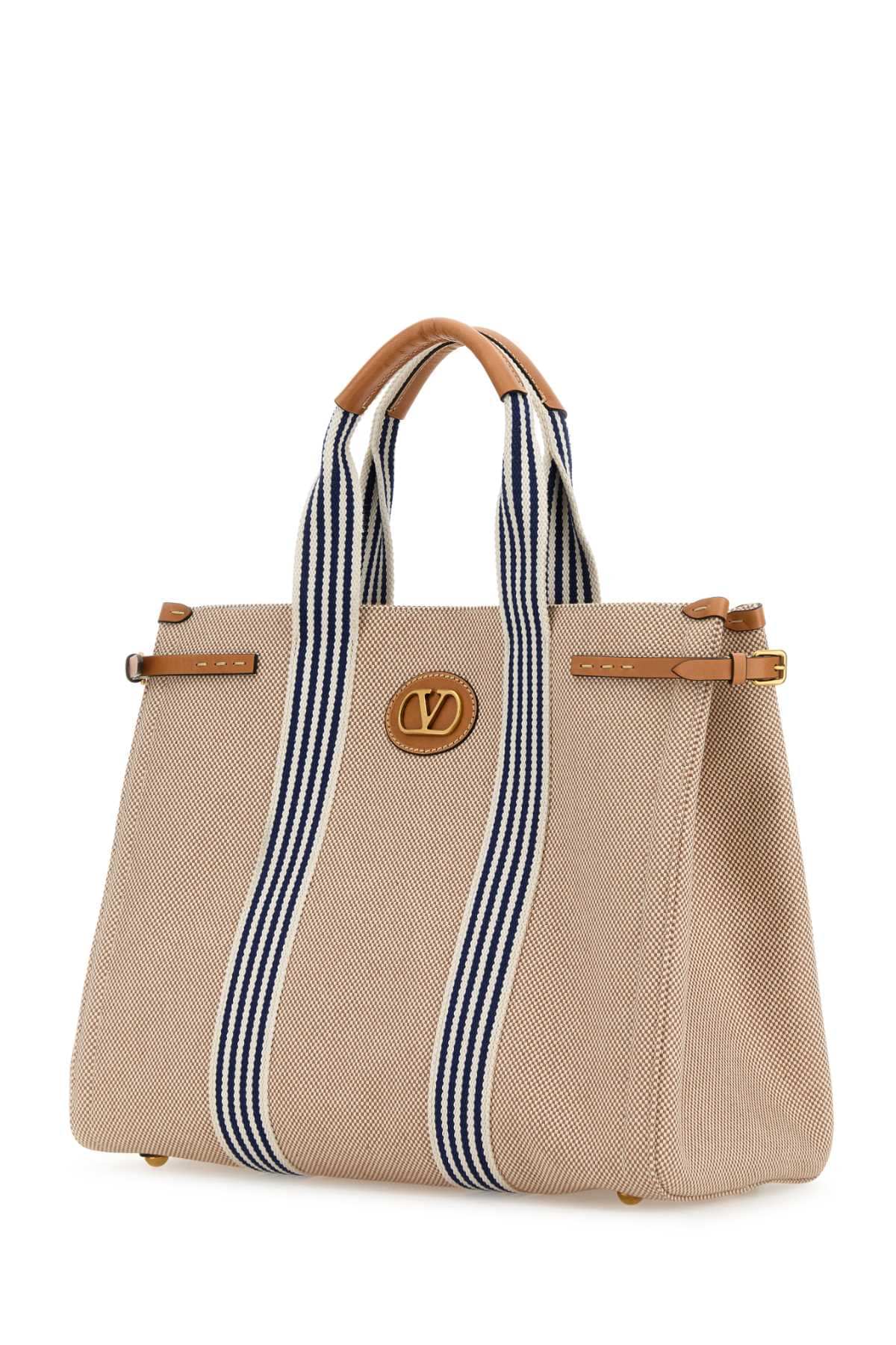 Valentino Garavani Men Two-Tone Canvas Antibes Shopping Bag