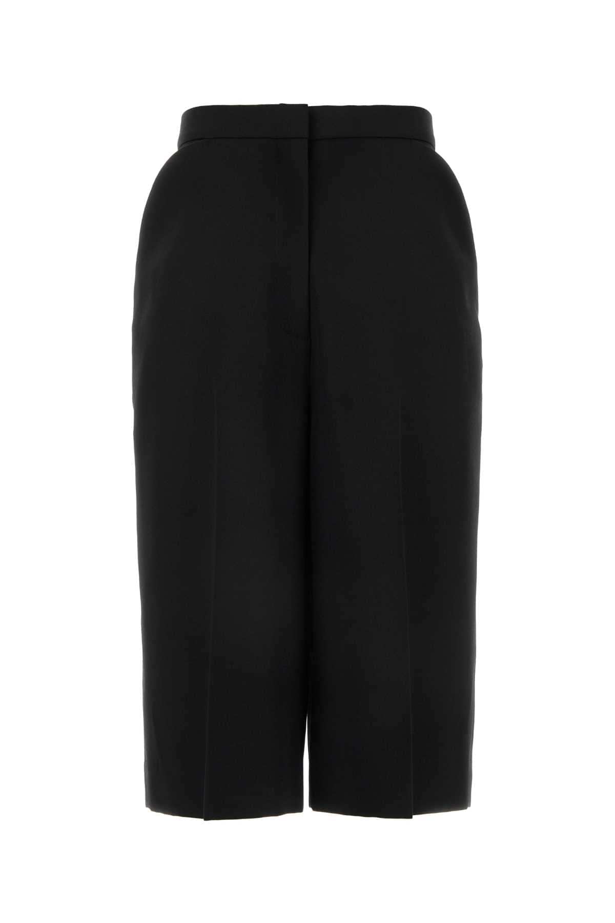 Givenchy Women Black Wool Bermuda Shorts