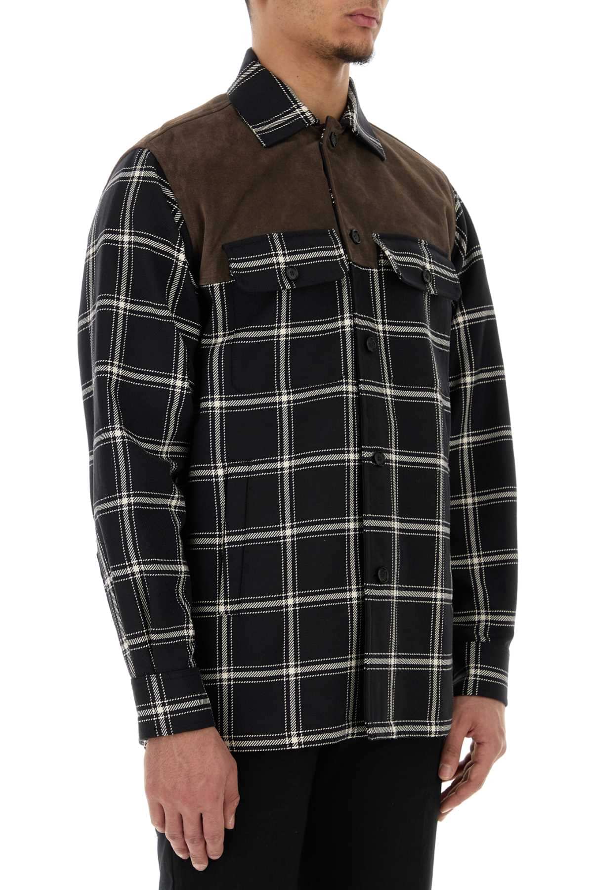 Alexander Mcqueen Men Embroidered Cotton Shirt