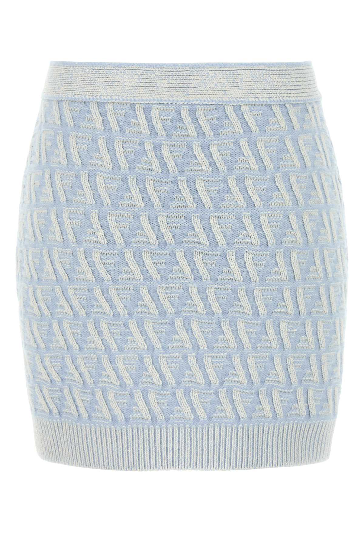 Fendi Women Embroidered Silk Blend Mini Skirt