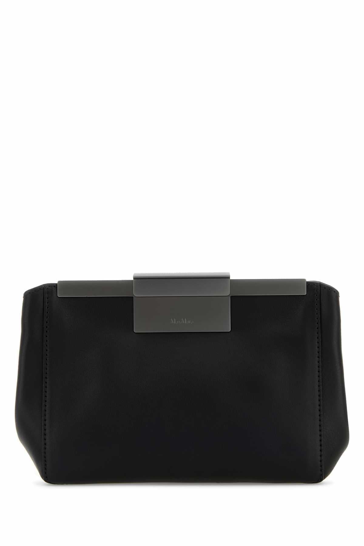 Max Mara Women Black Leather Belt Bag