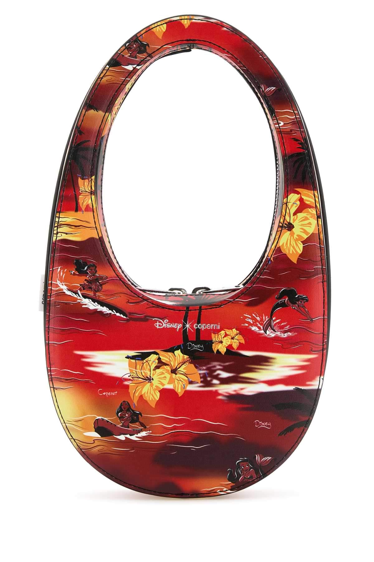 Coperni Women Printed Synthetic Leather Disney X Coperni Mini Tropical Swipe Handbag