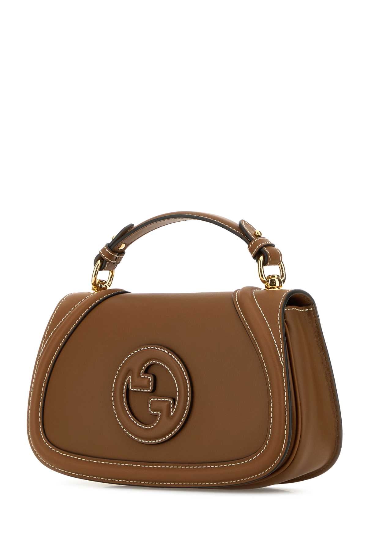 Gucci Women Caramel Leather Gucci Blondie Shoulder Bag