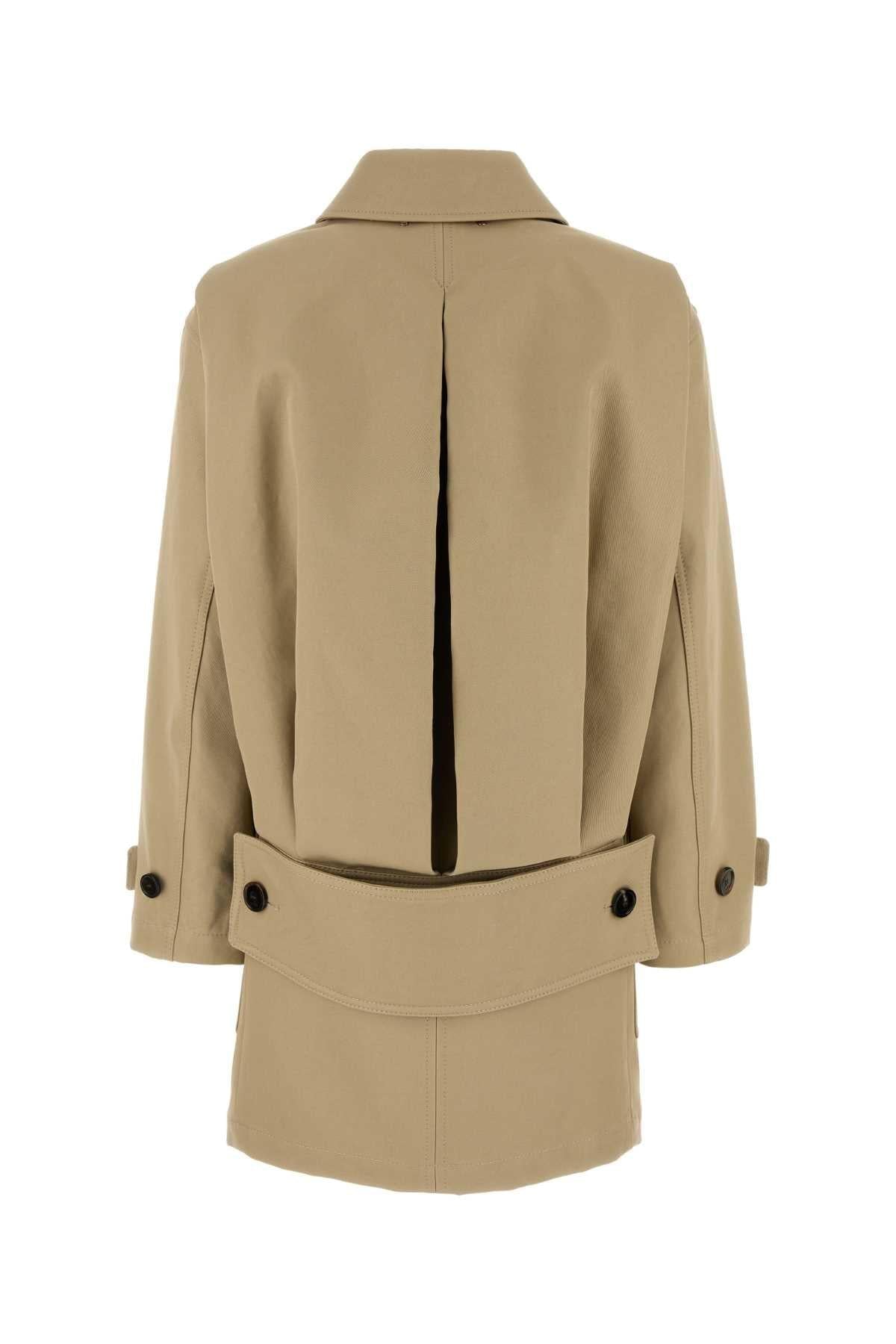 Gucci Women Beige Drill Overcoat